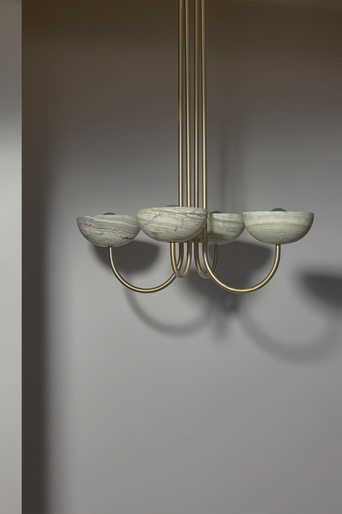Aurelia Chandelier, Narrow Pendant Light - Stone
