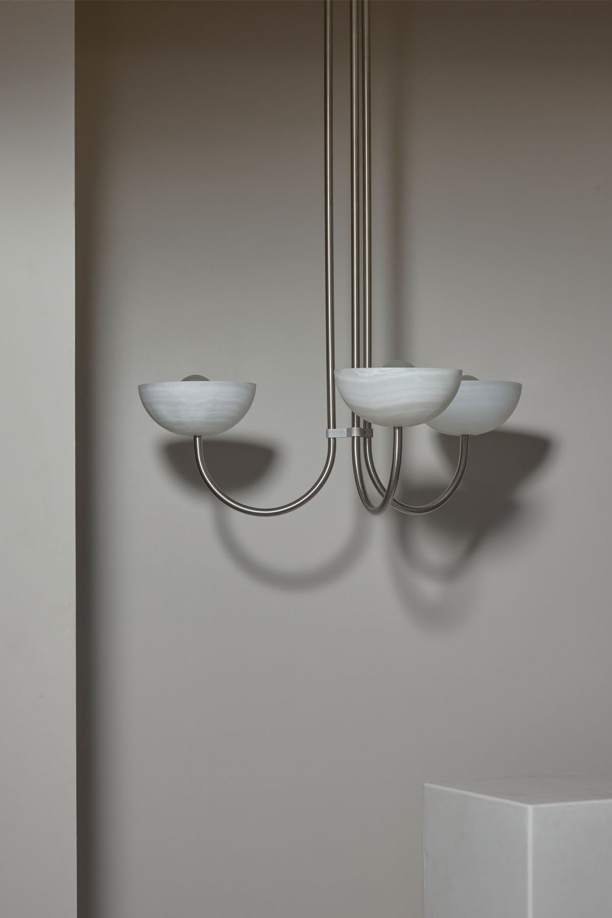 Aurelia Chandelier, Triple Pendant Light, Stone