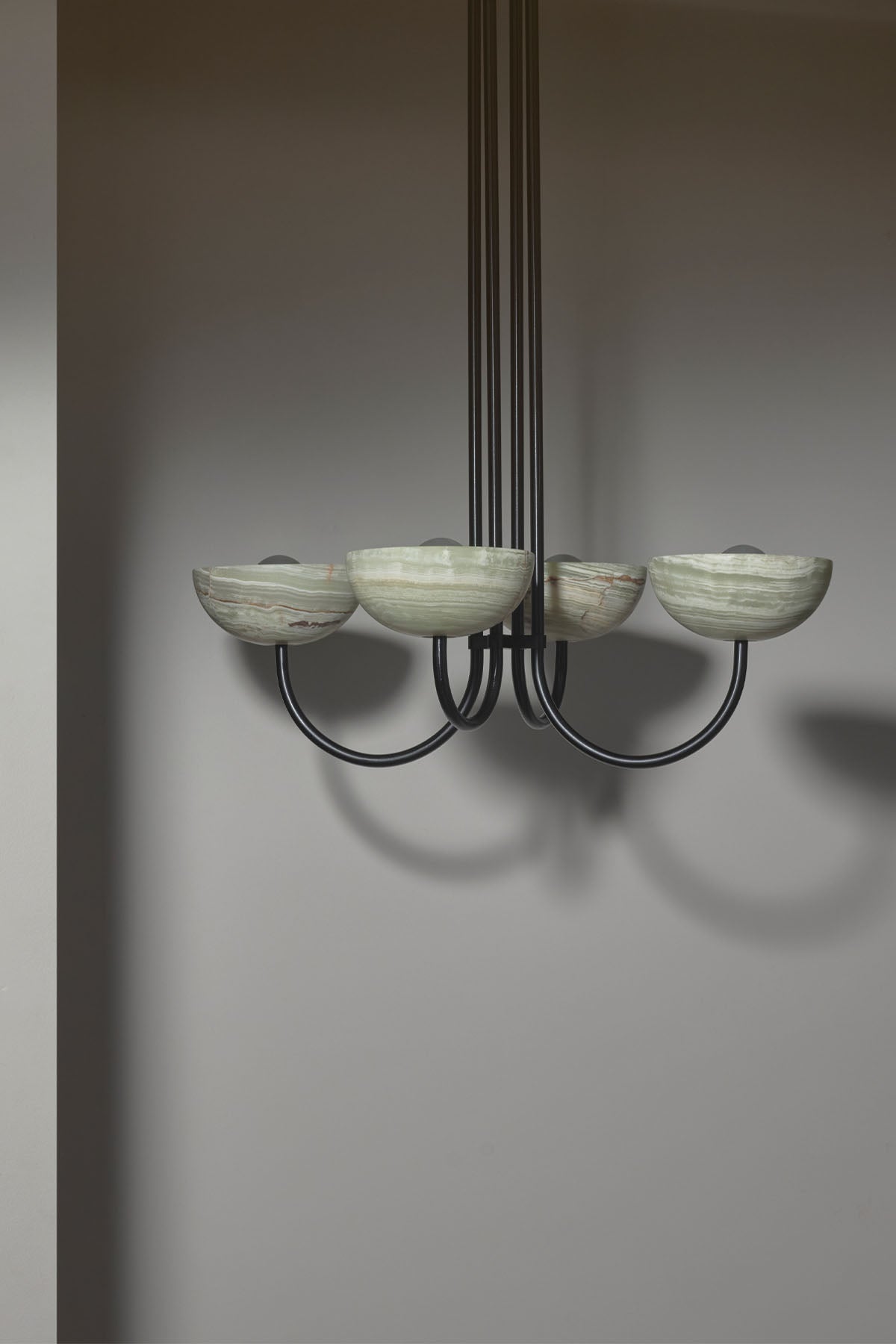 Aurelia Chandelier, Narrow Pendant Light - Stone