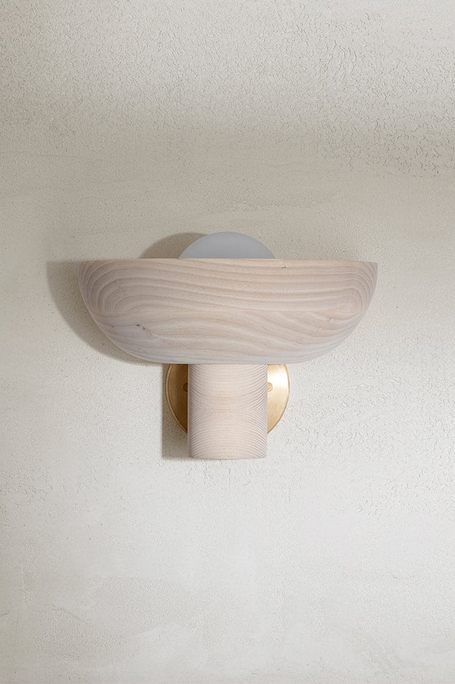 Marz Designs - Selene Uplight Large in Brass/Bleached Ash