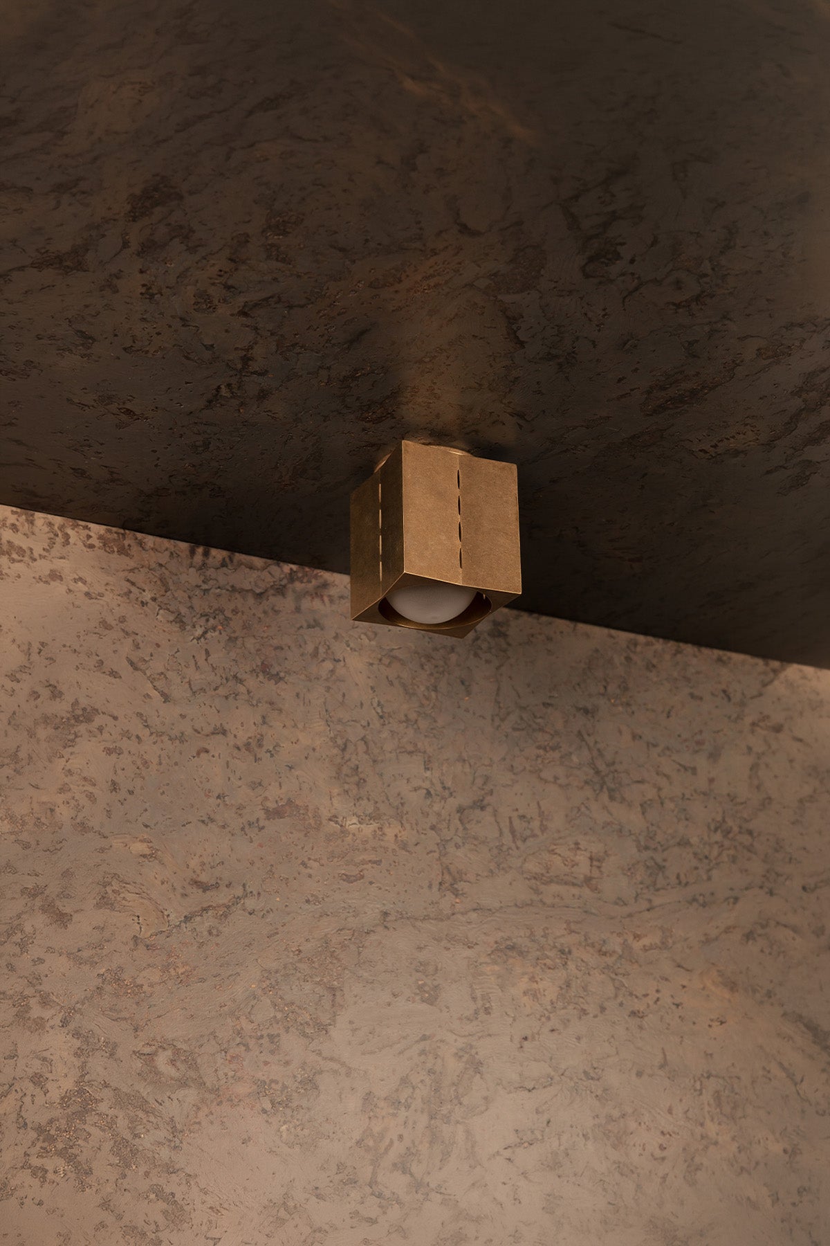 Polaris Ceiling, Sm, Tumbled Brass