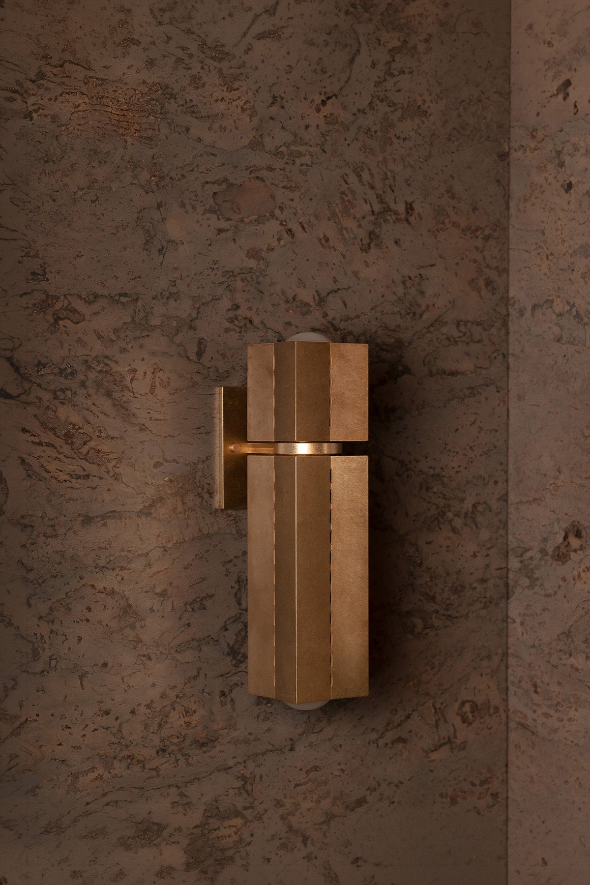 Polaris Wall Light, Medium, Tumbled Brass