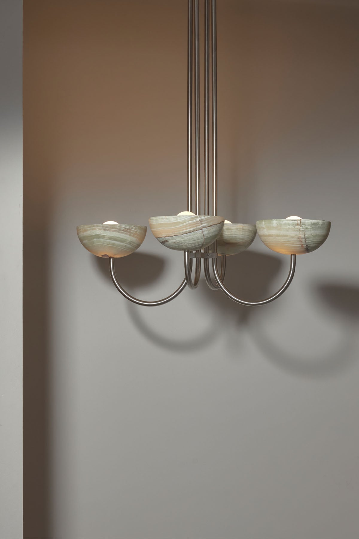 Aurelia Chandelier, Narrow Pendant Light - Stone - Marz DesignsMarz Designs
