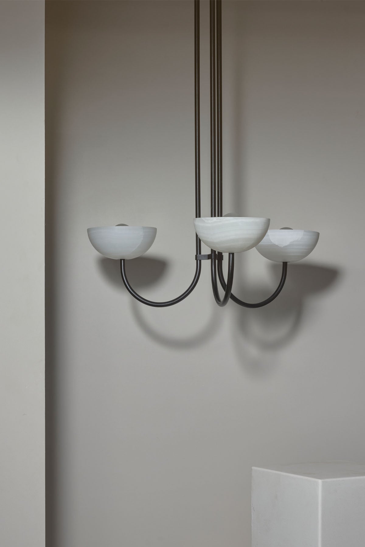 Aurelia Chandelier, Triple Pendant Light, Stone - Marz DesignsMarz Designs