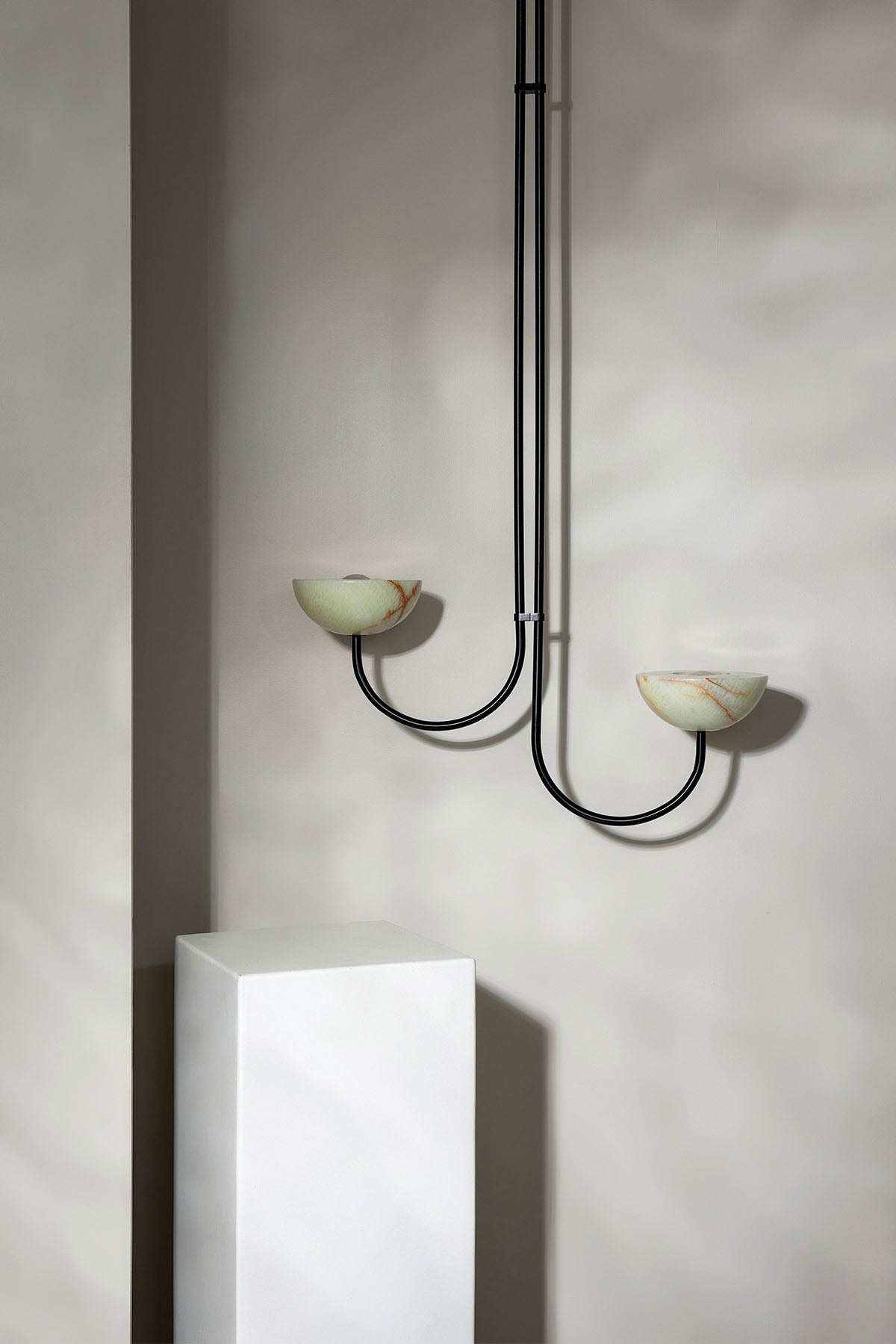 Aurelia Double Offset Pendant Light, Stone - Marz DesignsMarz Designs