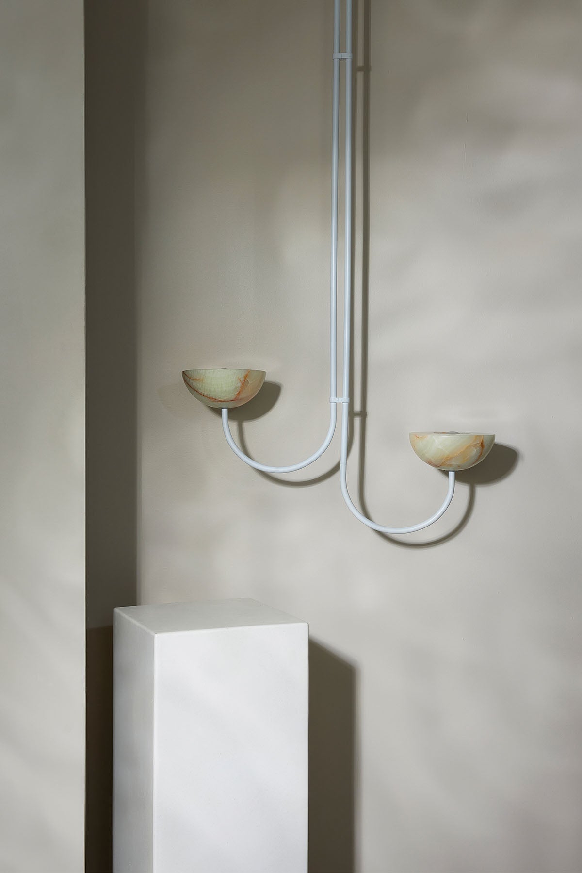 Aurelia Double Offset Pendant Light, Stone - Marz DesignsMarz Designs