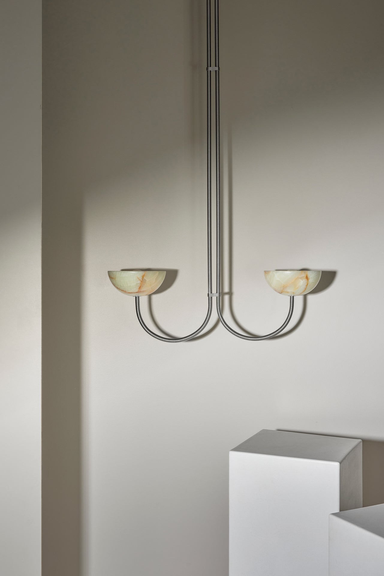 Aurelia Double Pendant Light, Stone - Marz Designs - Marz Designs - Aurelia Double Pendant Light, Stone