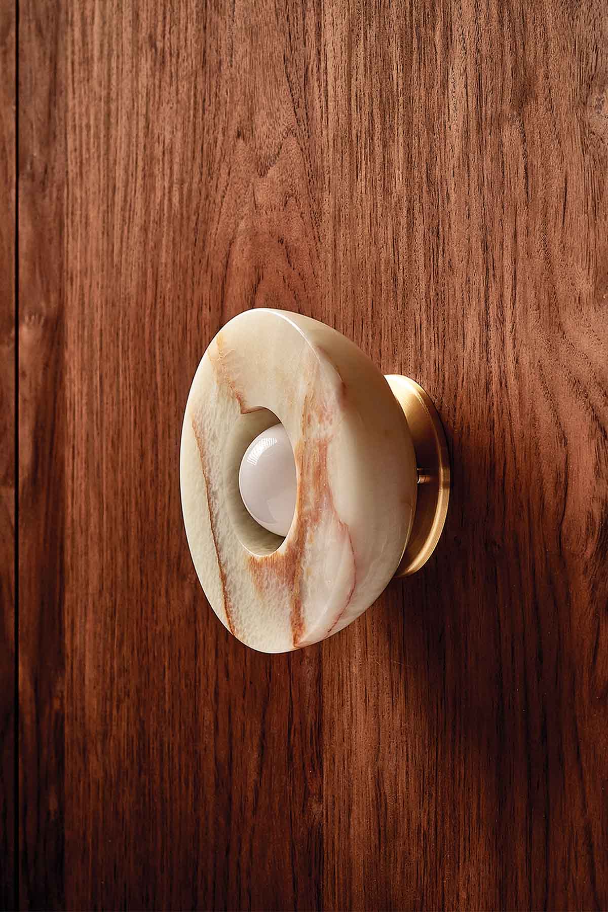 Aurelia Surface Sconce, Stone - Marz DesignsMarz Designs