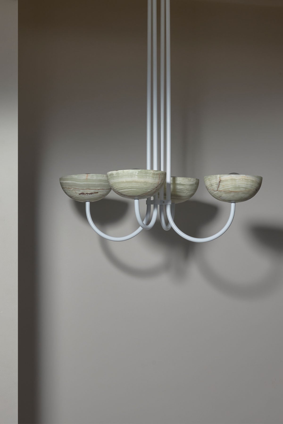 Aurelia Chandelier, Narrow Pendant Light - Stone