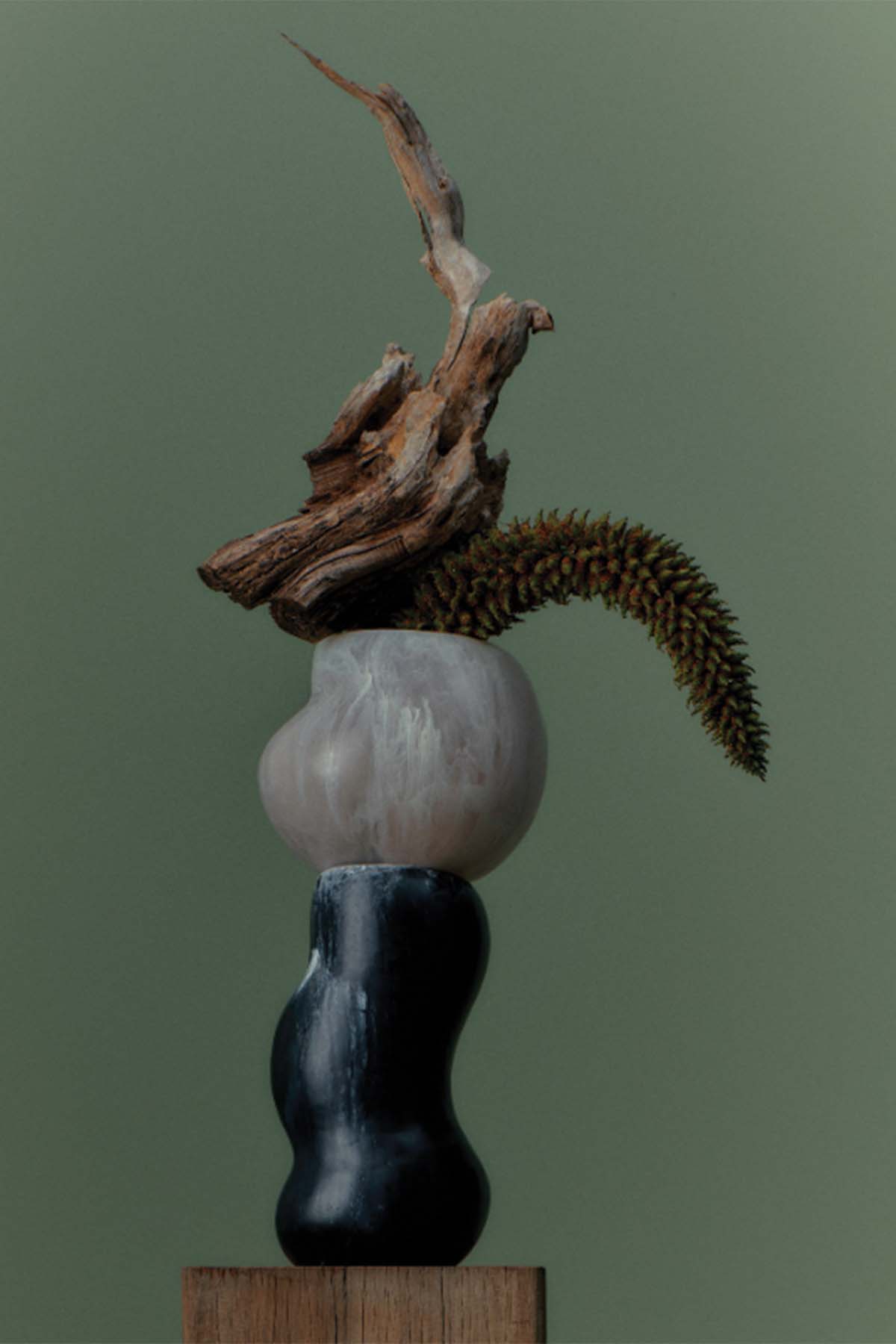 Dinosaur Designs Valley Vase, Olive