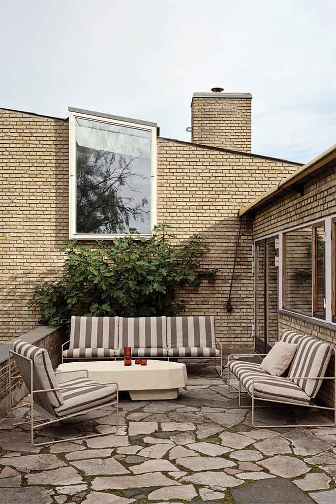 Ferm Living Desert 3 Seater - Stripe Black/Chocolate - Marz DesignsFerm Living