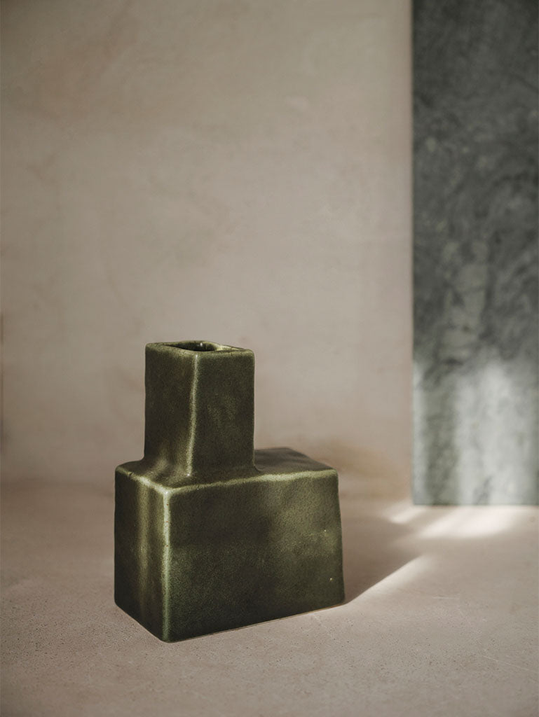 Ferm Living Koa Vase, H20 - Dark Sage - Marz DesignsFerm Living