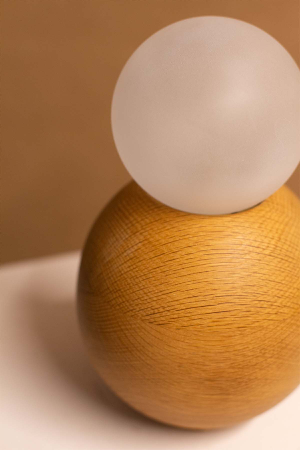 Imperfect Bright Beads Sphere Table - Oak, 240V - Marz DesignsMarz Designs