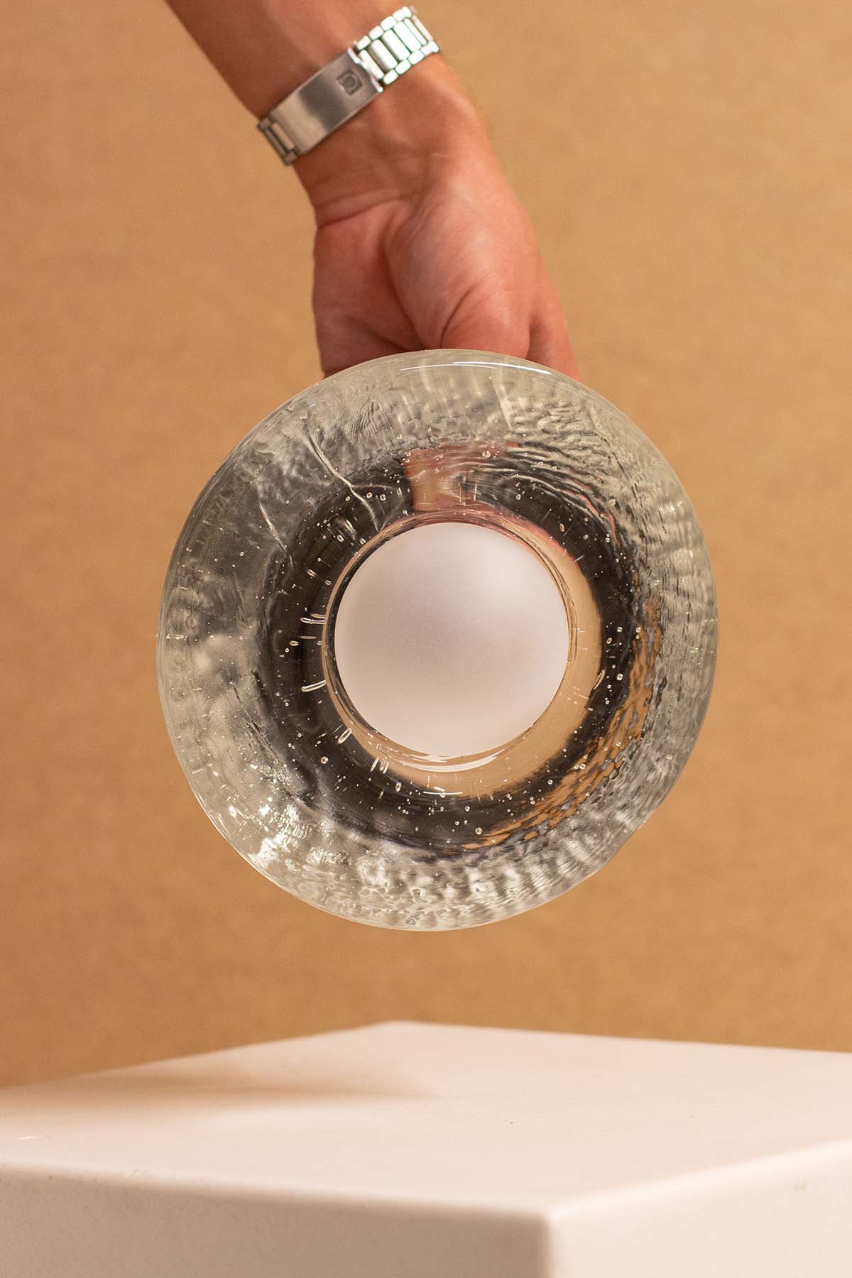 Imperfect Marz Aurelia Surface Sconce - Cast Glass, Brushed Black - Marz DesignsMarz Designs