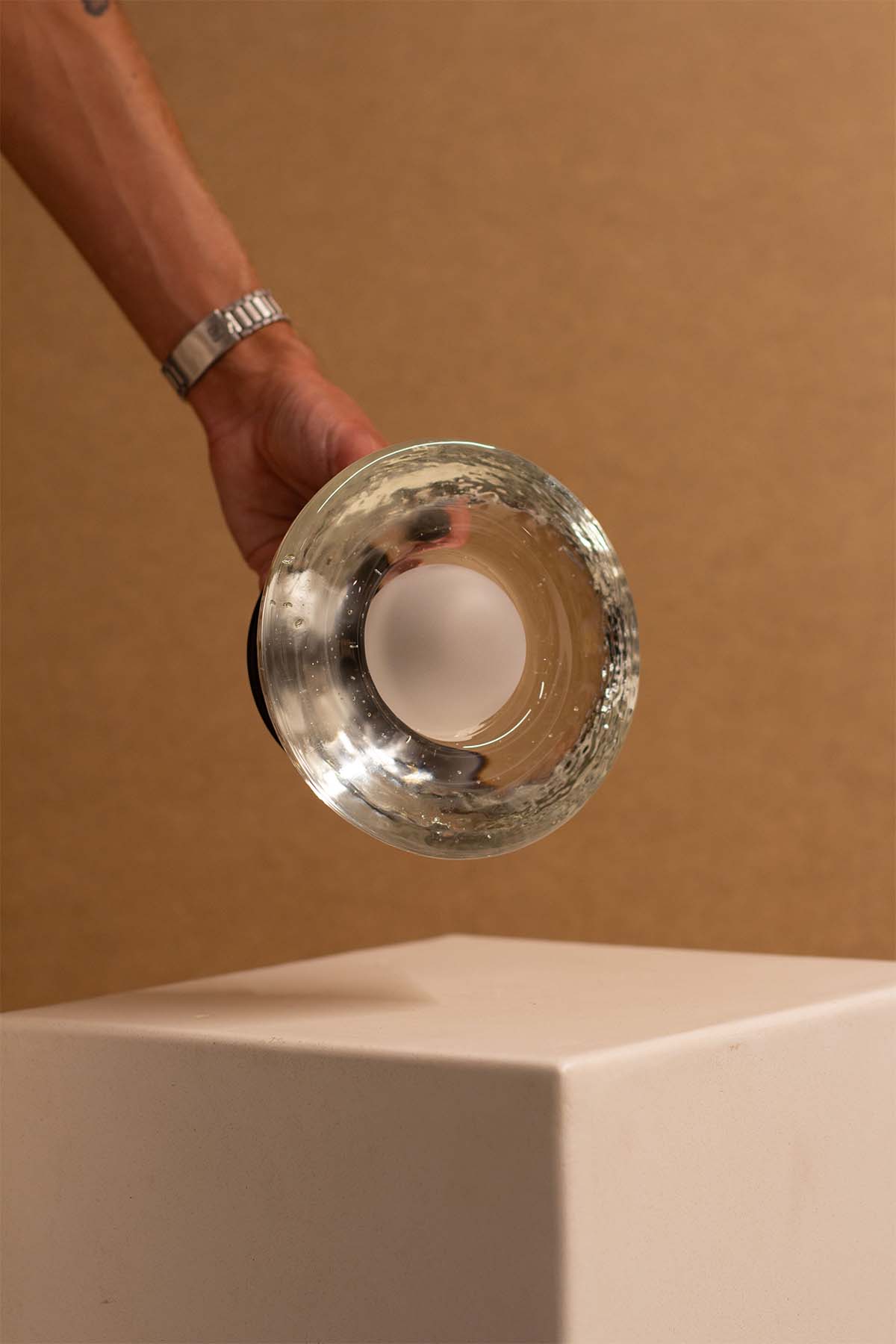 Imperfect Marz Aurelia Surface Sconce - Cast Glass, Brushed Black - Marz DesignsMarz Designs