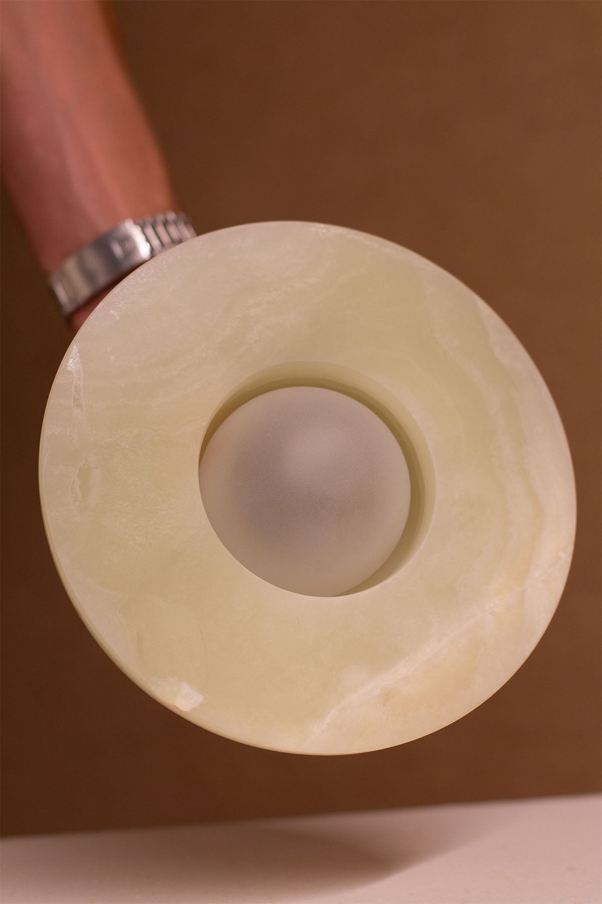 Imperfect Marz Aurelia Surface Sconce - Jade Onyx, Brushed Black - Marz DesignsMarz Designs