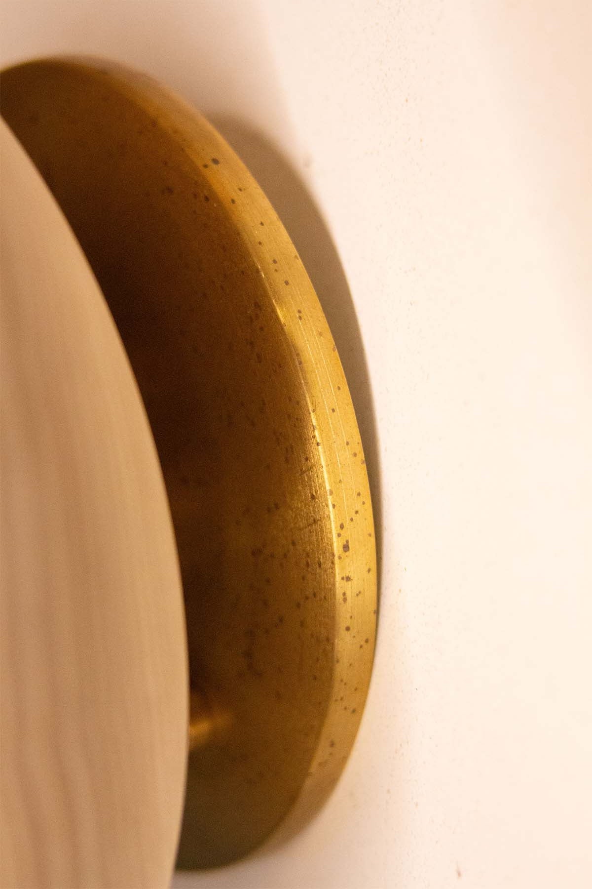 Imperfect Selene Surface Sconce - Small, Ash, Brass - Marz DesignsMarz Designs