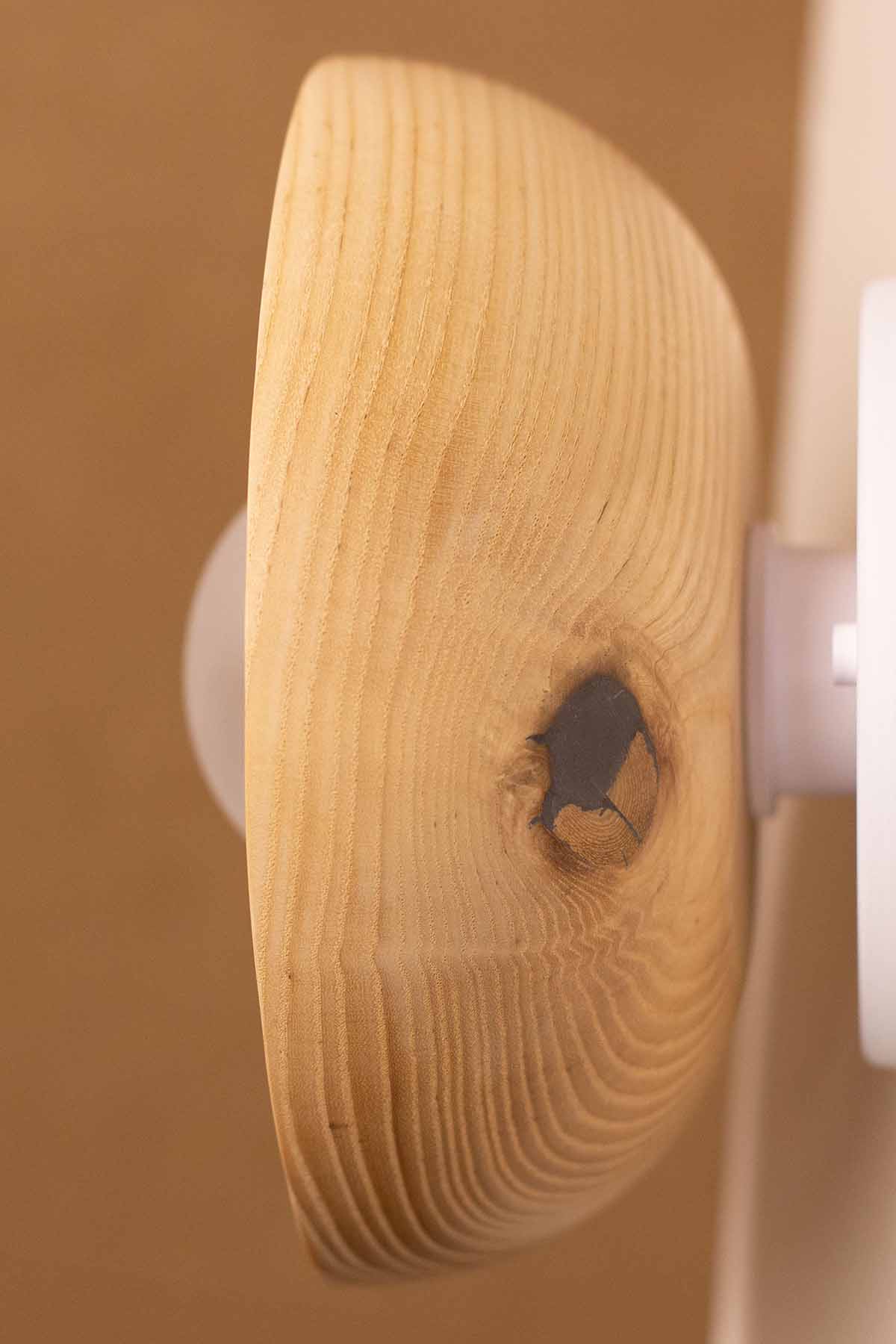 Imperfect Selene Surface Sconce - Small, Ash, White Satin - Marz DesignsMarz Designs