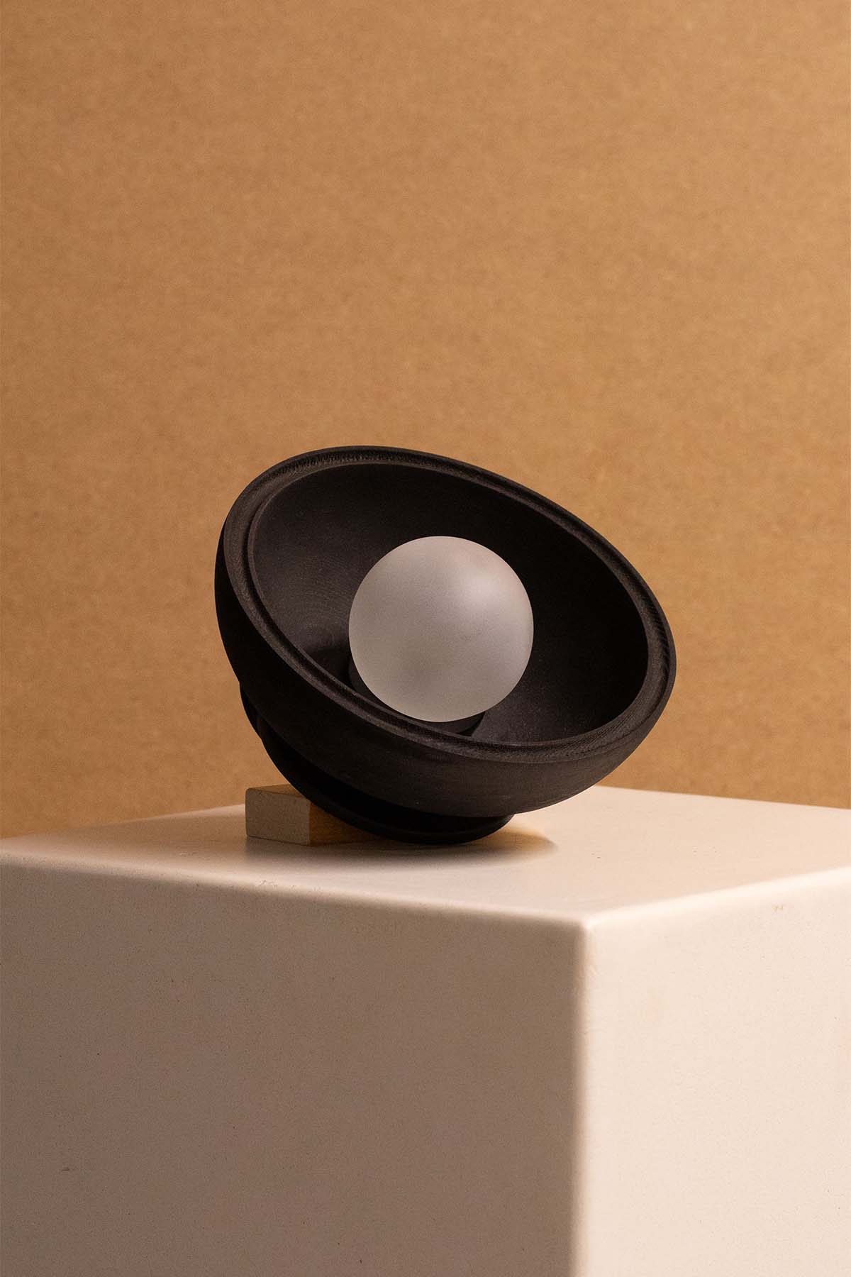 Imperfect Selene Surface Sconce - Small, Black Spruce, Brushed Black - Marz DesignsMarz Designs