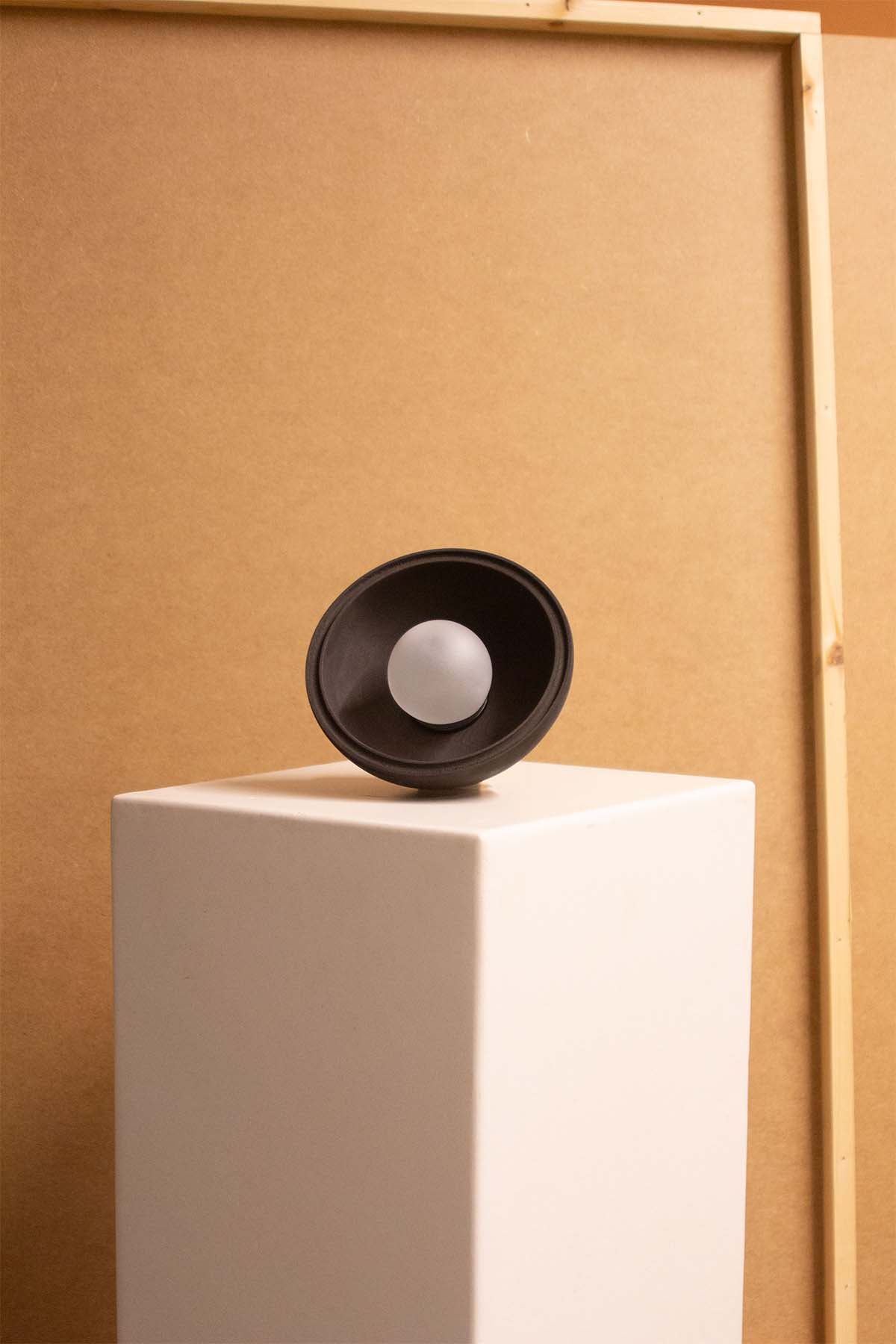 Imperfect Selene Surface Sconce - Small, Black Spruce, Brushed Black - Marz DesignsMarz Designs