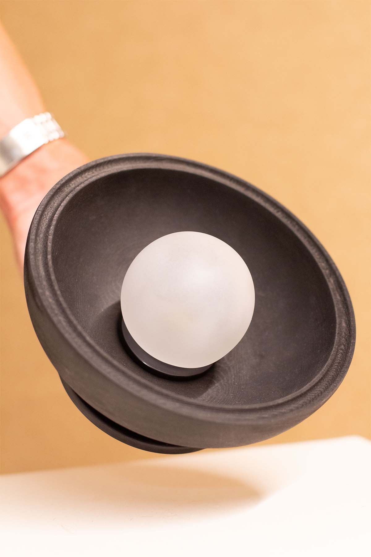 Imperfect Selene Surface Sconce - Small, Black Spruce, Brushed Black - Marz DesignsMarz Designs