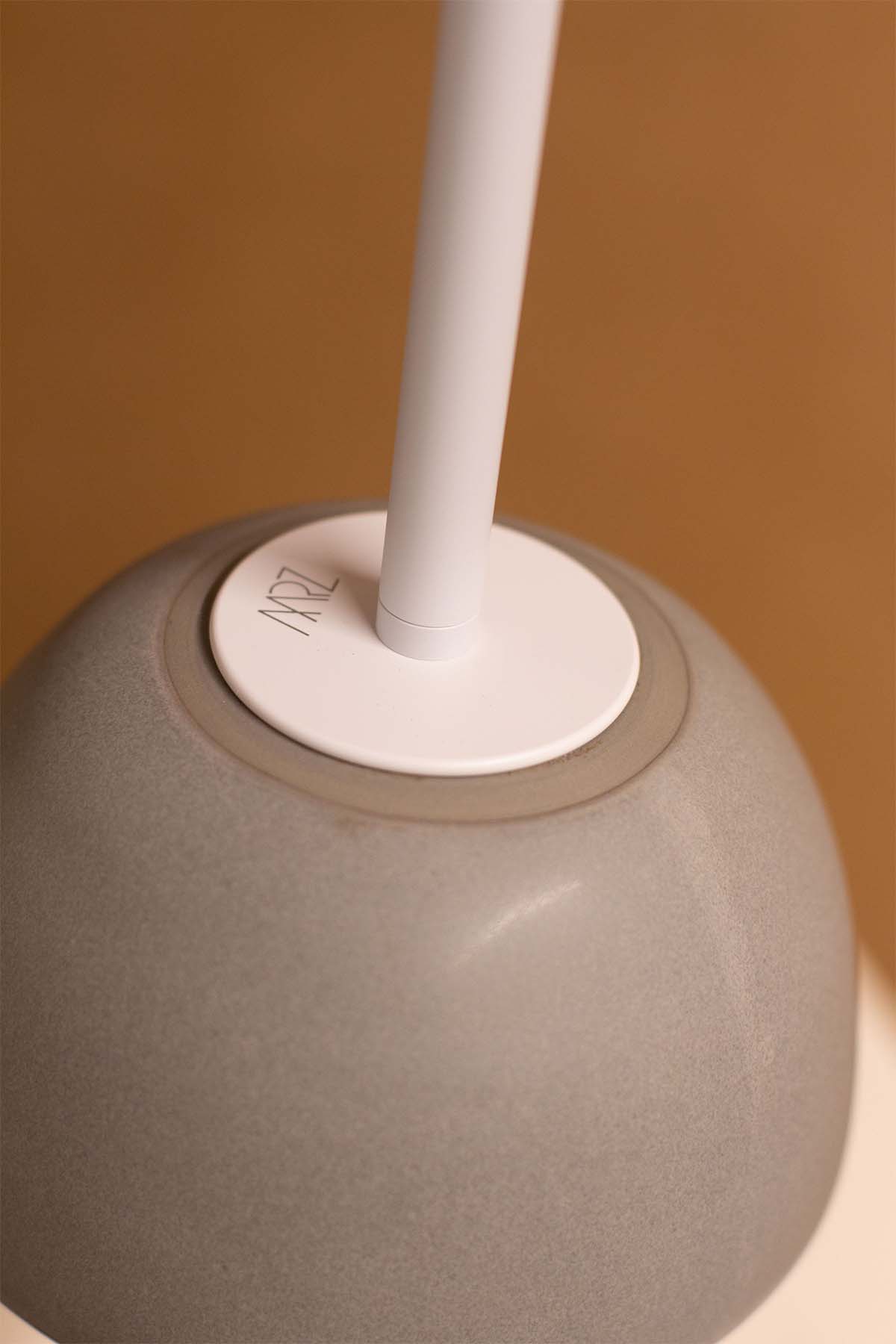 Imperfect Terra 0 Pendant Light - Solid Rod - Fog, White Satin - Marz DesignsMarz Designs