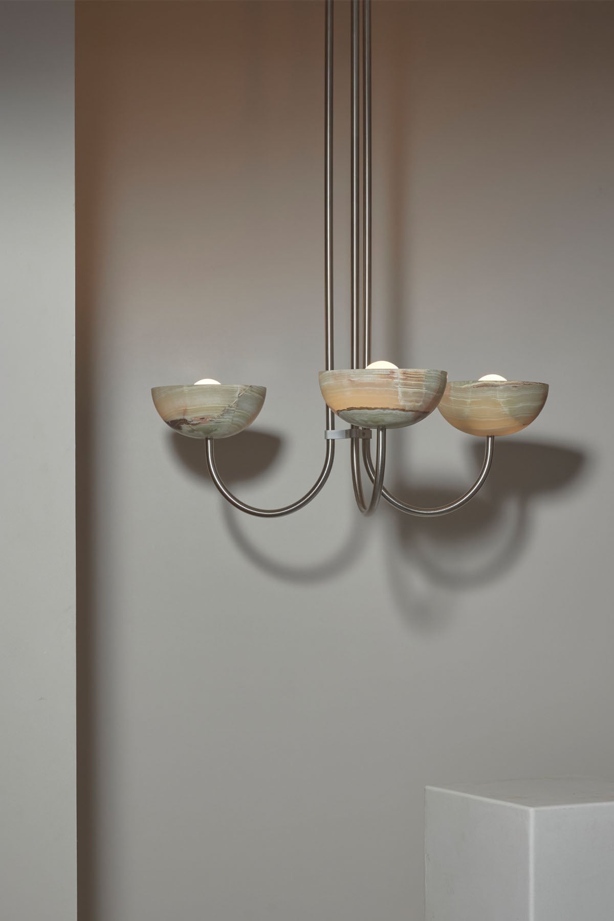 Marz Aurelia Chandelier, Triple Pendant Light, Stone - Marz DesignsMarz Designs