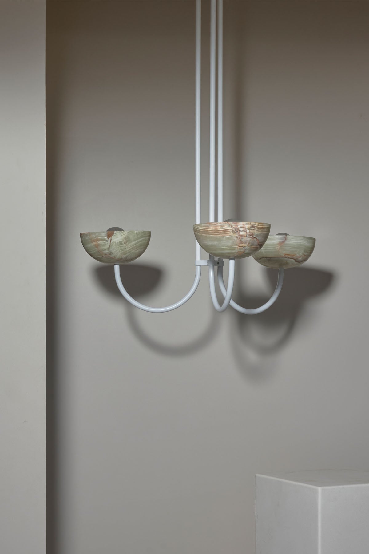 Marz Aurelia Chandelier, Triple Pendant Light, Stone - Marz DesignsMarz Designs