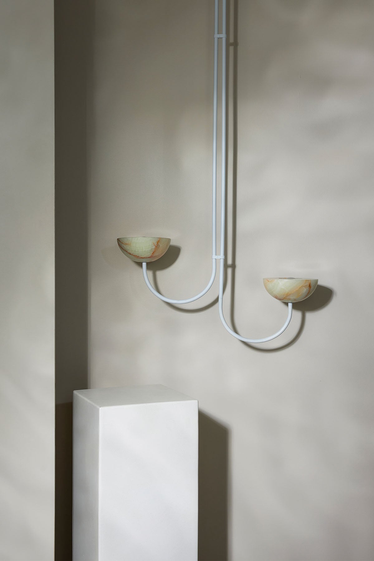 Aurelia Double Offset Pendant Light, Stone