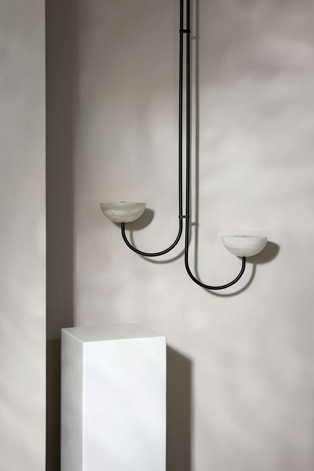 Aurelia Double Offset Pendant Light, Stone
