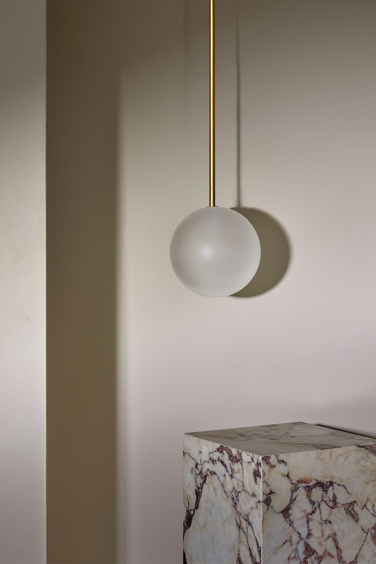 Orb Pendant Light, Large - Solid Rod