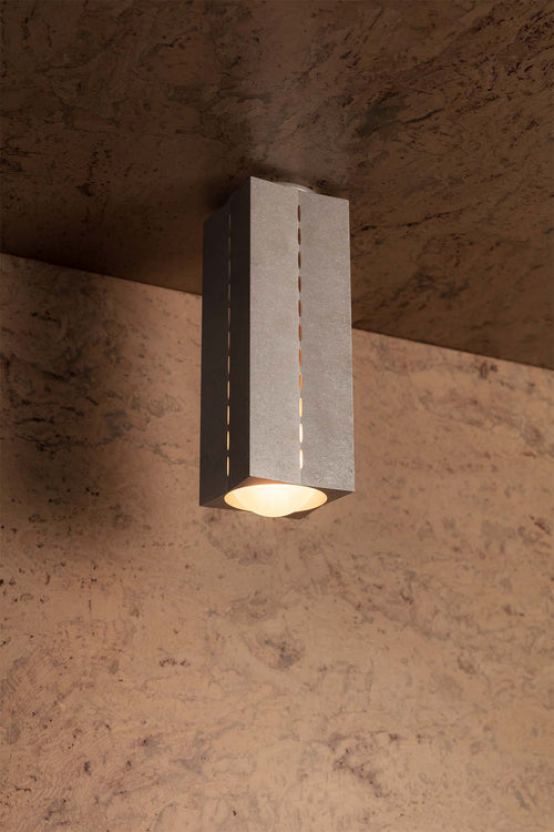 Polaris Ceiling Light, Large, Tumbled Aluminium