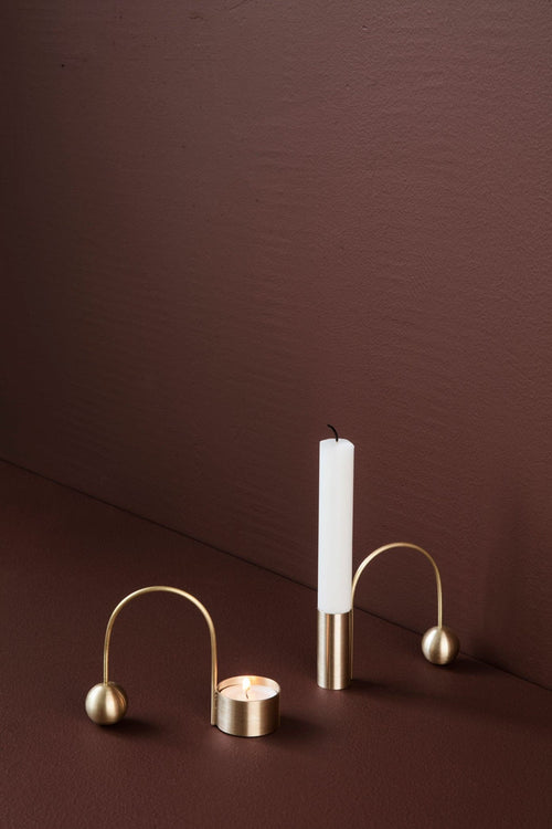 Ferm Living Balance Candle Holder_Black Brass