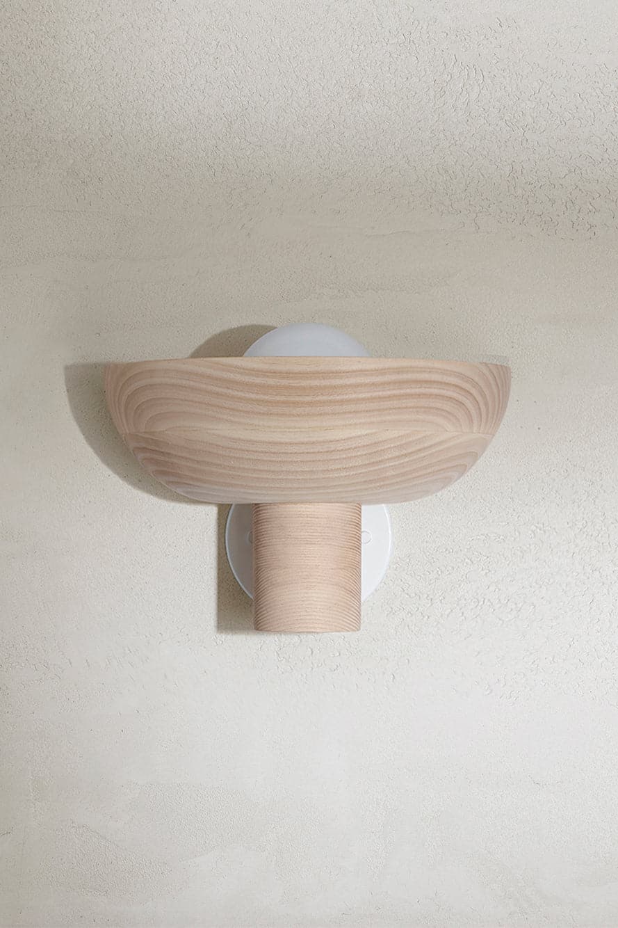 Marz Designs - Selene Uplight Large in White Satin/ Ash