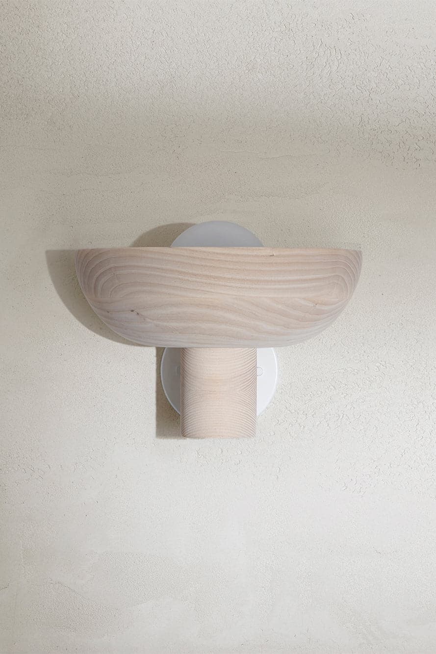 Marz Designs - Selene Uplight Large in White Satin/Bleached Ash