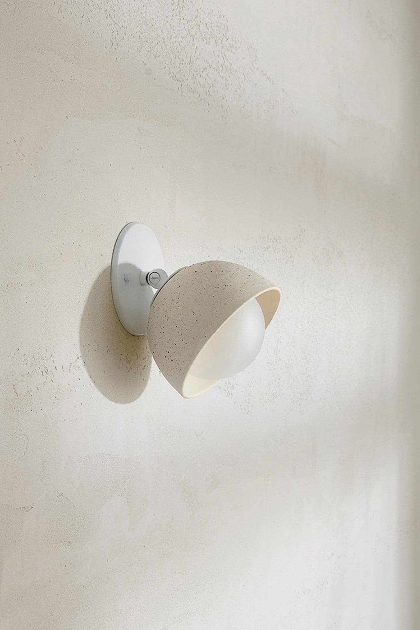 Marz Designs Terra 0 Short Articulating Surface Sconce in Vanilla Bean/White Satin