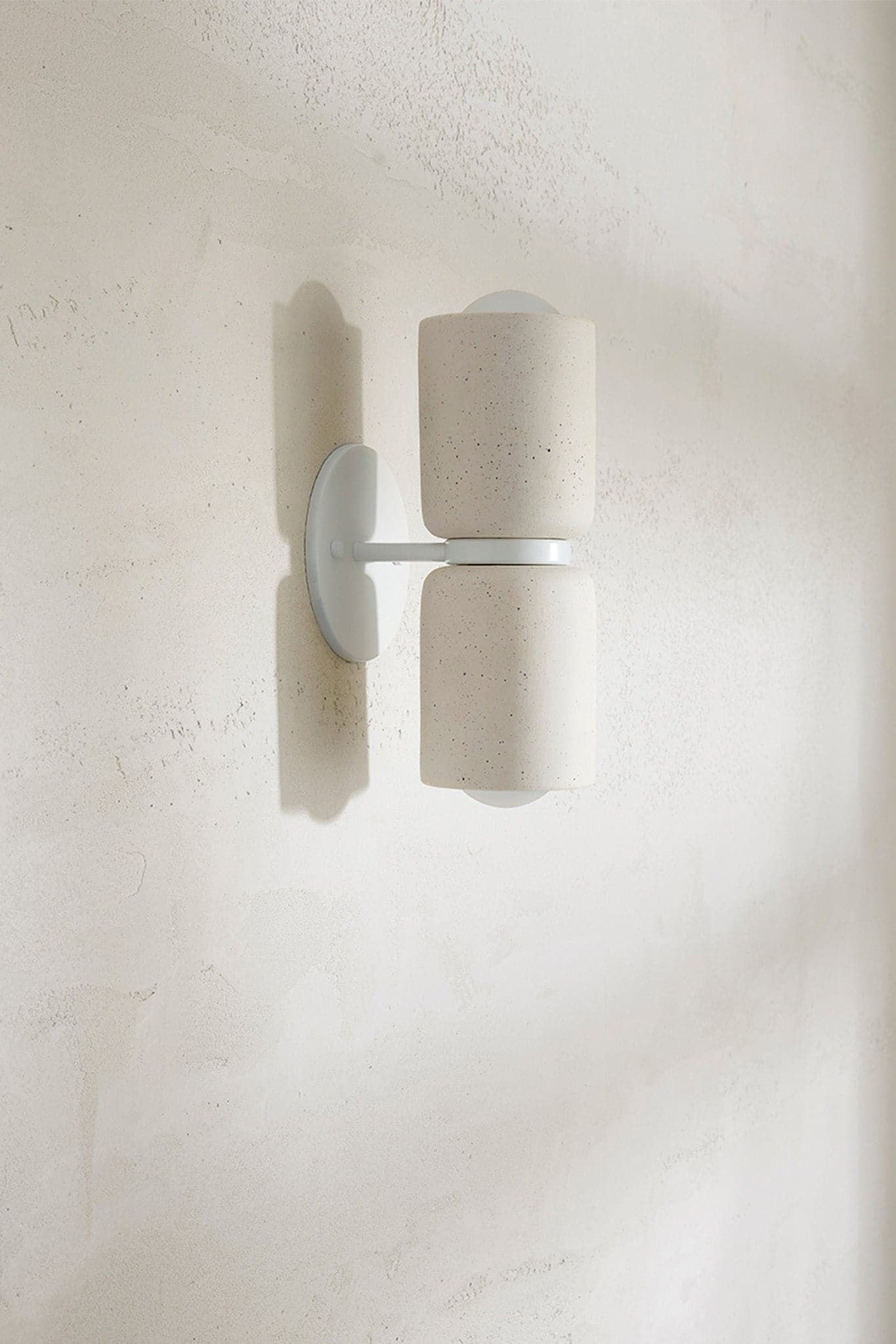 Marz Designs Terra 2 Wall Light in White Satin/Vanilla Bean