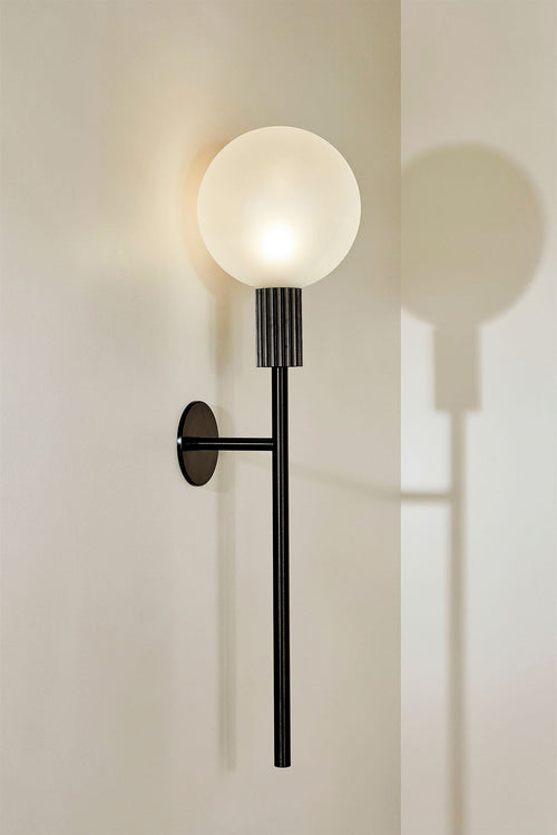 Attalos Wall Light 200_Brushed Black