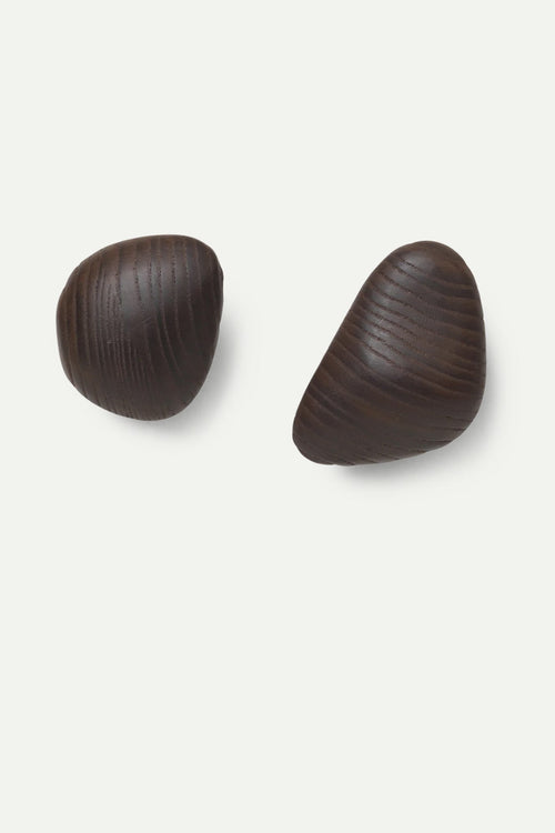 Ferm Living - Cairn Hooks - Set of 2 - Dark Brown