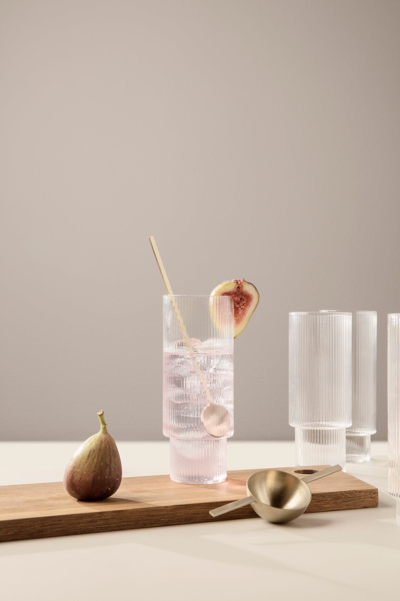 Ferm Living Ripple Long Drink Glasses - Set of Four - Marz Designs Ferm Living