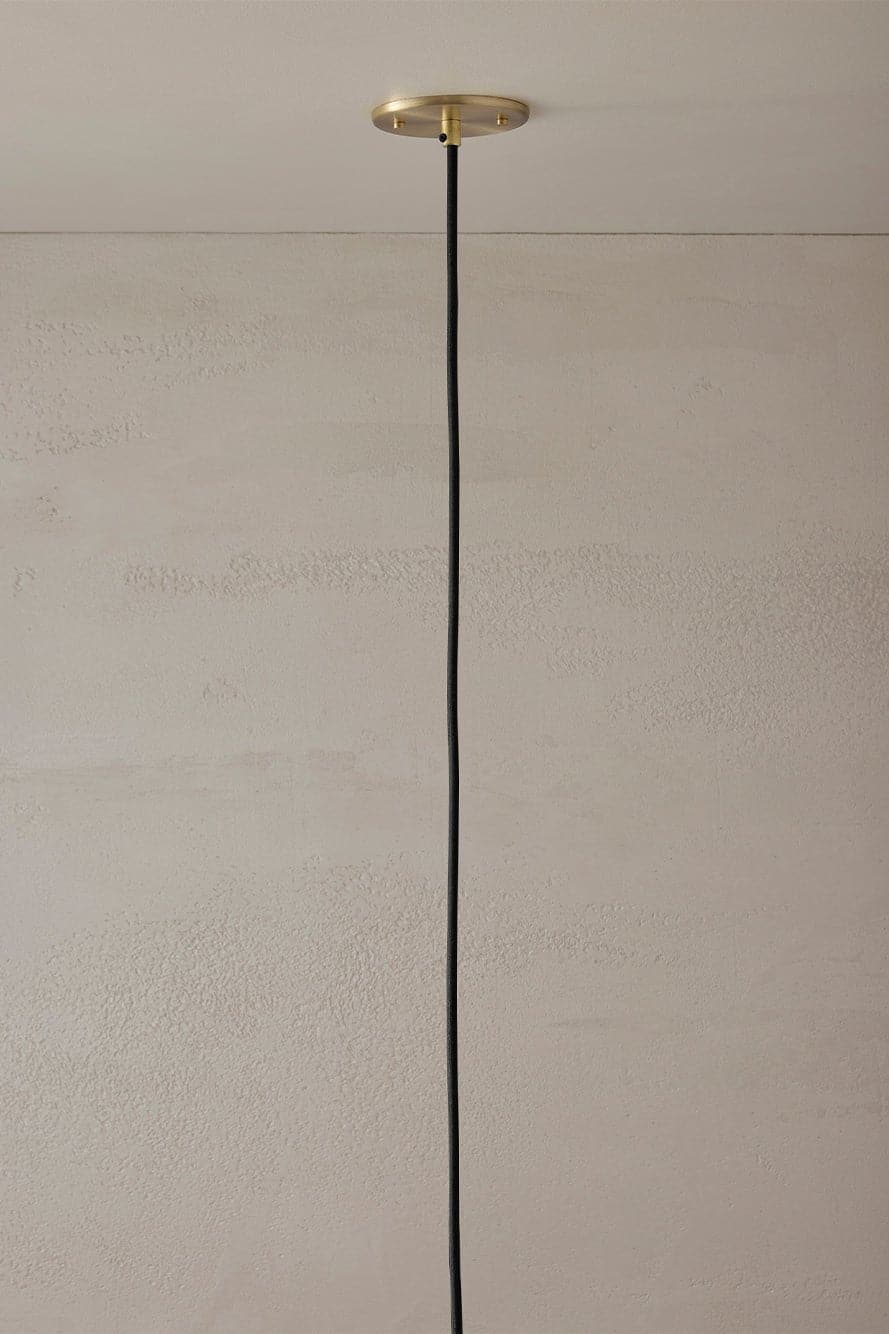 Marz Designs - Bright Beads Alice Pendant Light with brass ceiling rose.