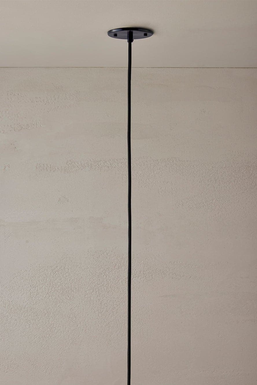 Marz Designs - Bright Beads Alice Pendant Light with brushed black ceiling rose.