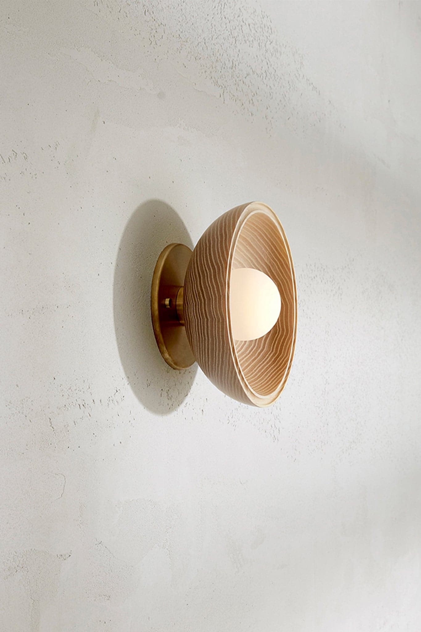 Marz Designs - Selene Surface Sconce Small in Brass/Ash