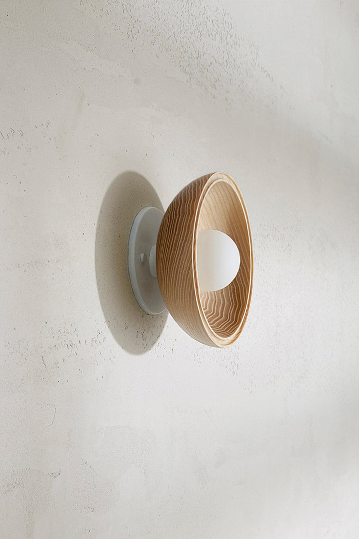 Marz Designs - Selene Surface Sconce Small in White Satin/Ash