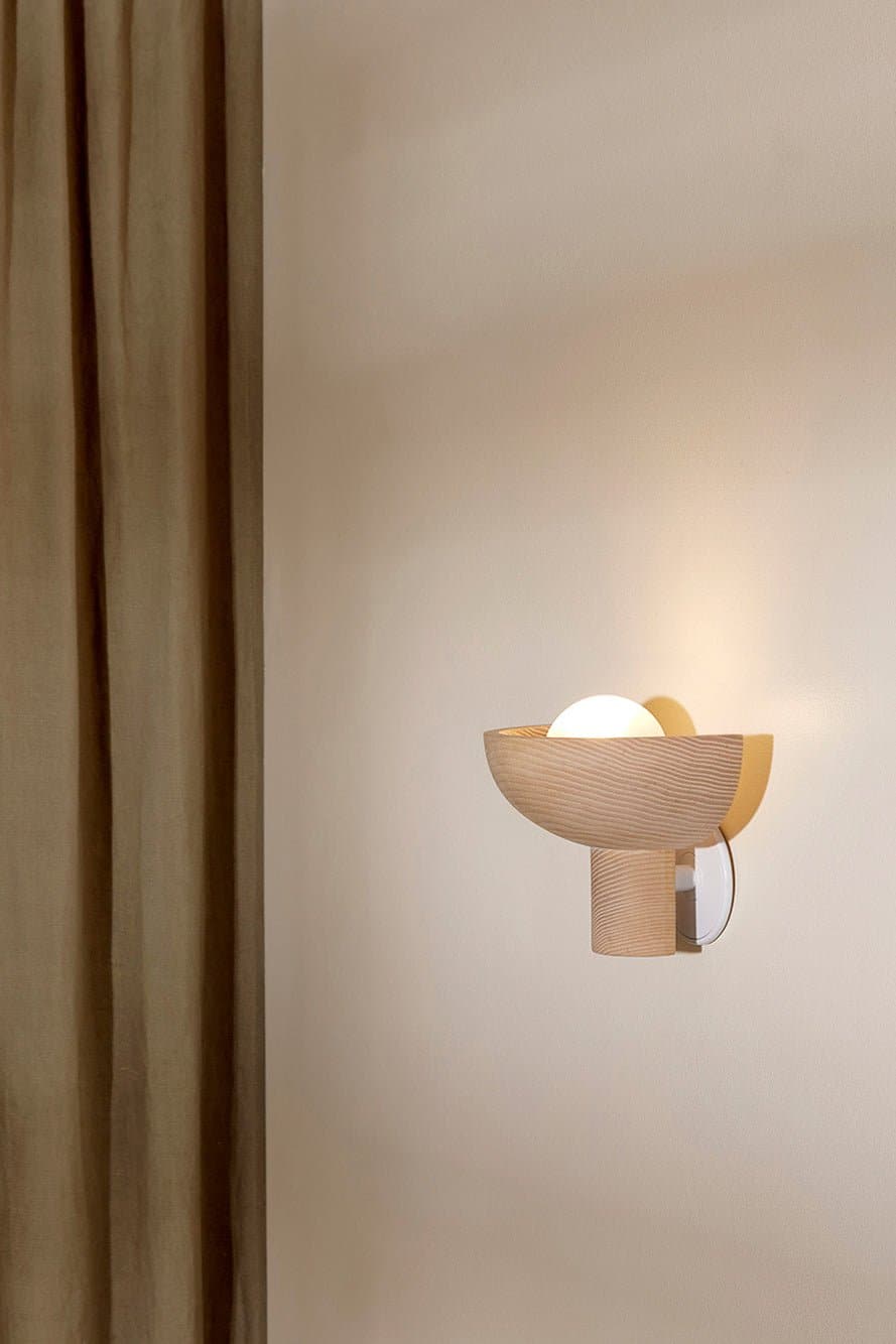 Marz Designs - Selene Uplight Small in White Satin/Ash
