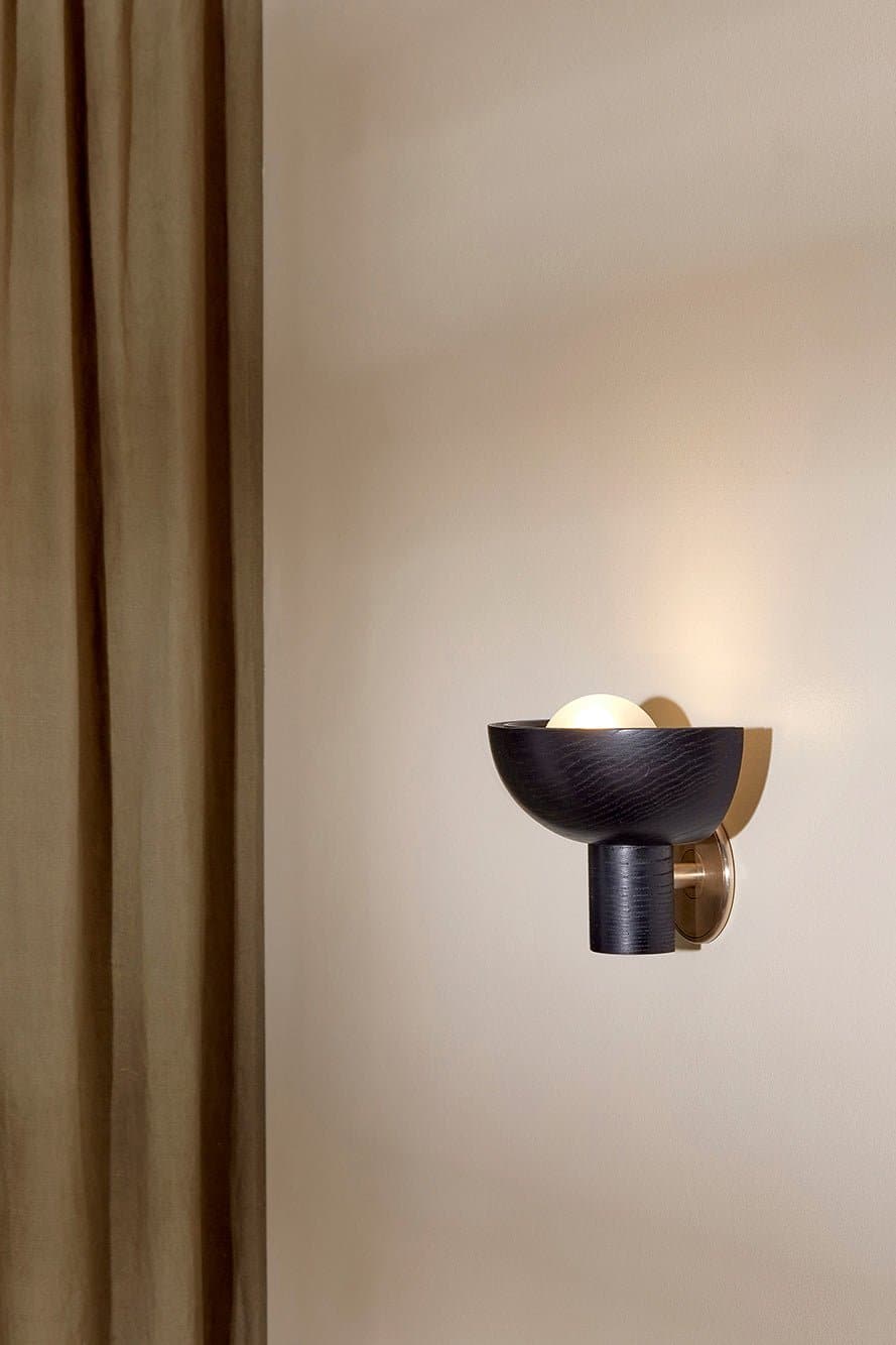 Marz Designs - Selene Uplight Small in Brass/Blackened Ash