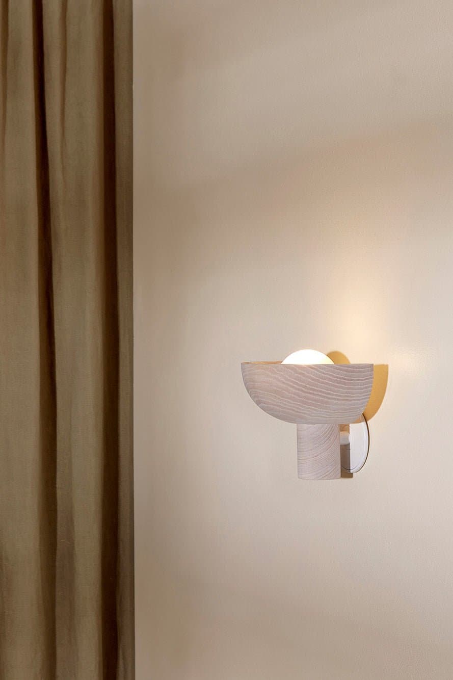 Marz Designs - Selene Uplight Small in White Satin/Bleached Ash
