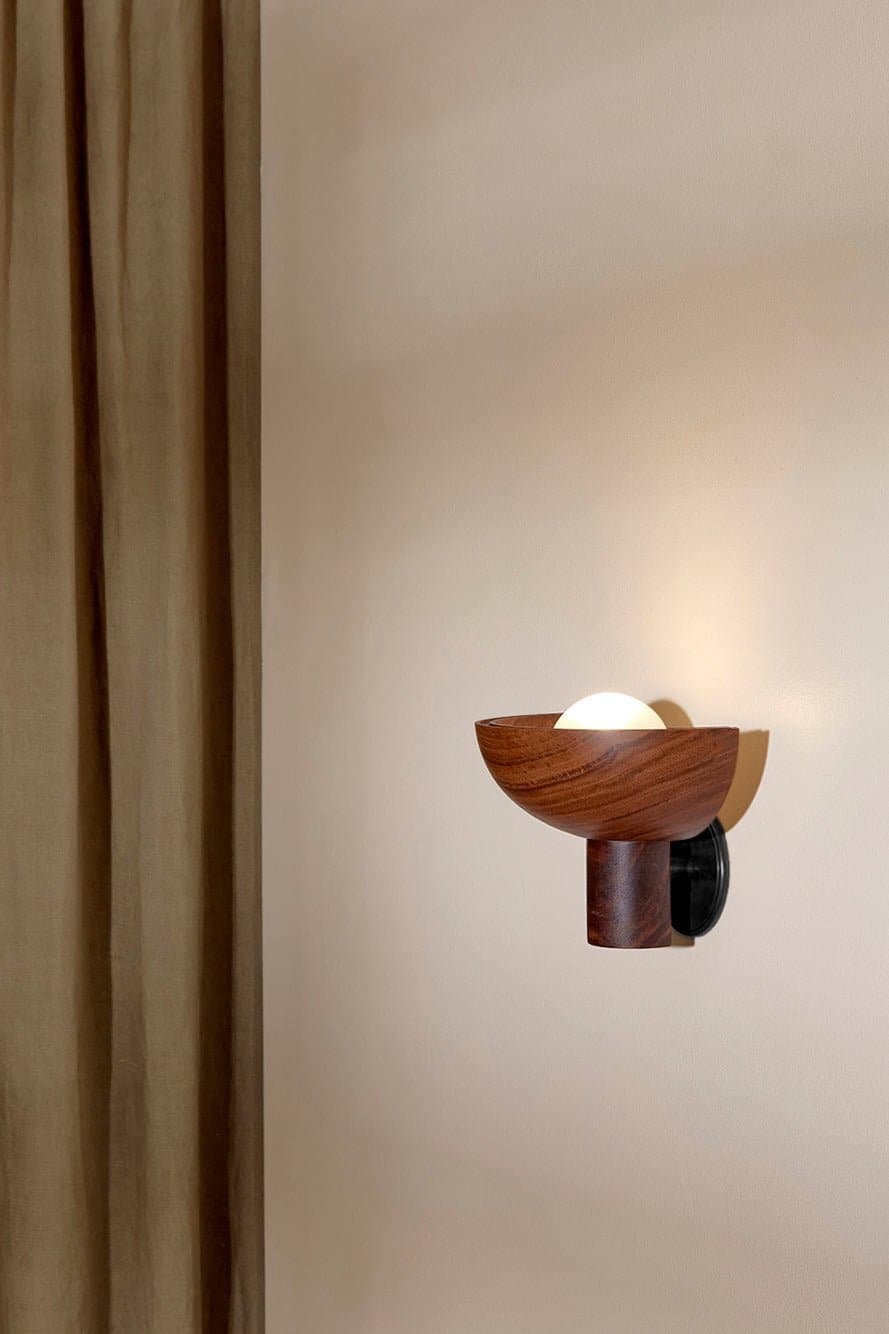 Marz Designs - Selene Uplight Small in Brushed Black/Walnut