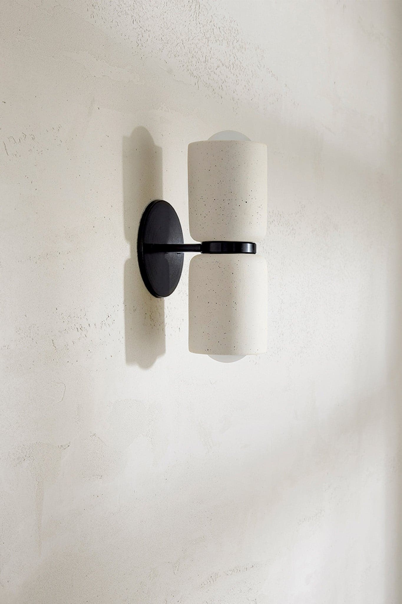 Marz Designs Terra 2 Wall Light in Brushed Black/Vanilla Bean