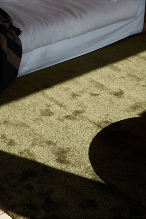 NODI Bamboo Silk Blend Rug, Large Plus in Moss